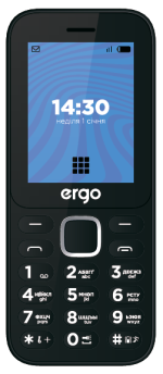 Мобільний телефон ERGO E241 Dual Sim (чорний)