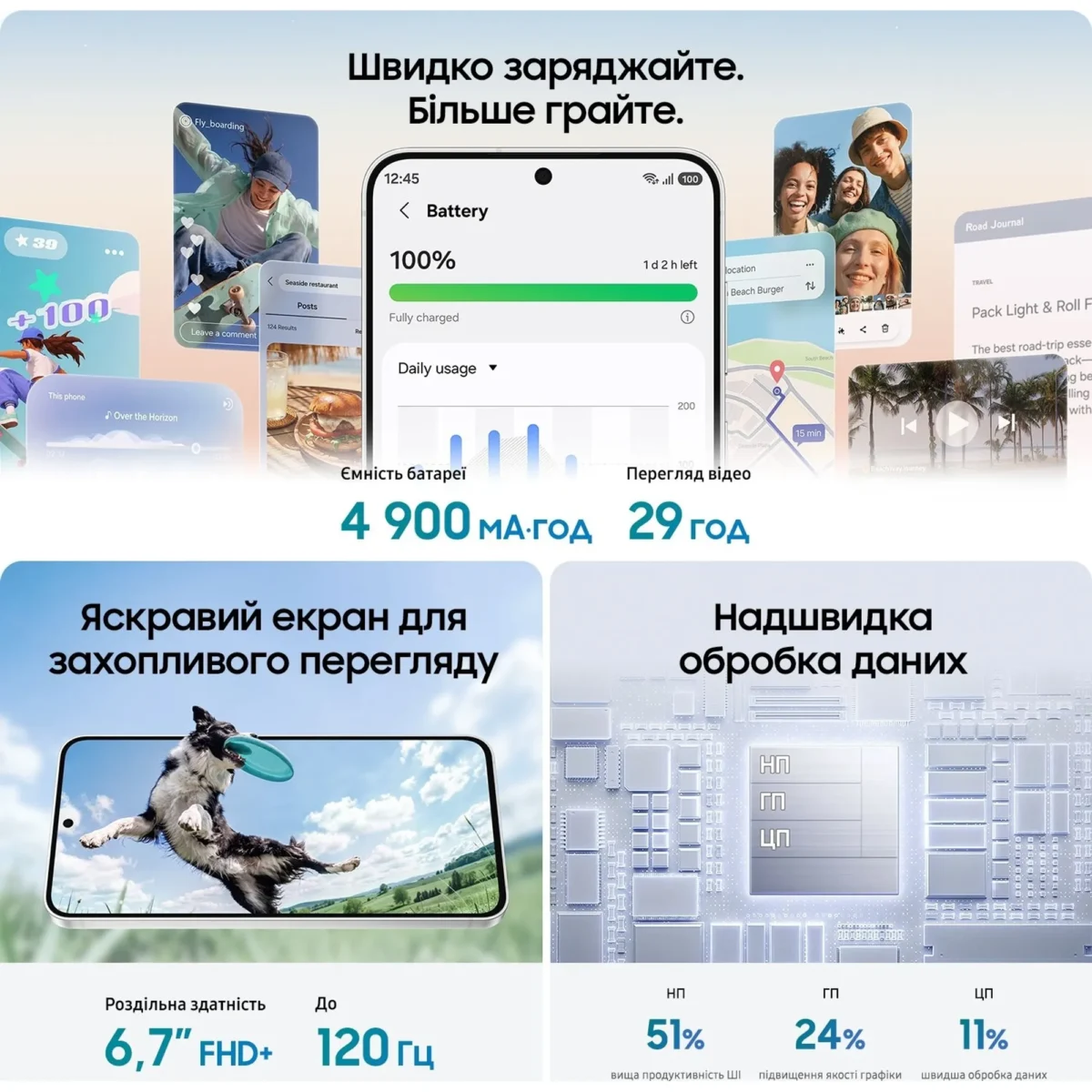 Смартфон SAMSUNG SM-S741B Galaxy S26 FE 5G 8/128Gb ZKD (graphite) - Зображення 17