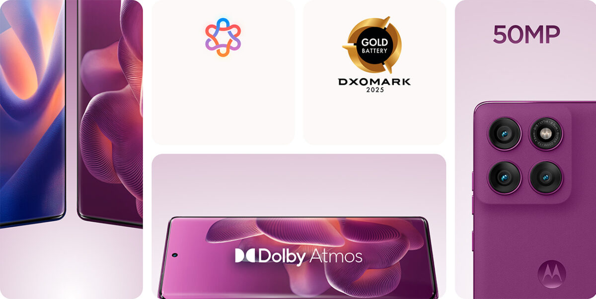 Смартфон Motorola Moto Edge 60 Pro 8/256GB Sparkling Grape (PB7X0089RS) - Зображення 13